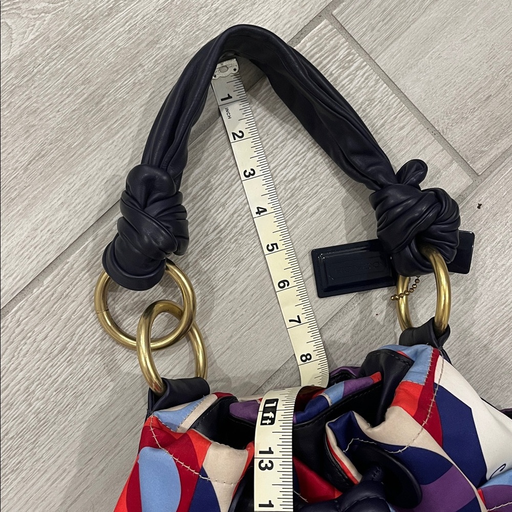 COACH Shoulder Bag Graphic Op Art Resort Collection With Charms - Picture 14 of 16